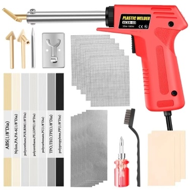 XCER-03 Plastic Welding Kit, 100W Portable Plastic Repair Kit for Car Bumper Dashboard Kayak Tank Repair, EU Plug