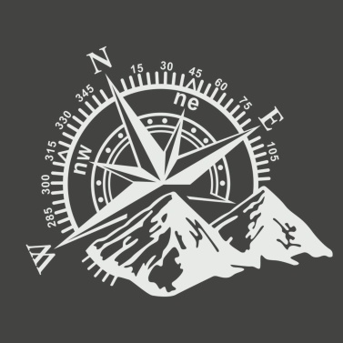 Car Sticker Mountains NSWE Compass Navigate Style Car Offroad Hood Sticker Decal Auto Fashion Decoration