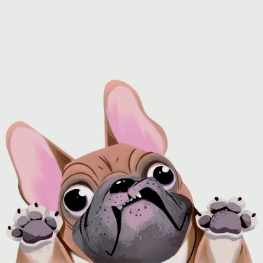 1PCS Dog Car Sticker Funny Face Big Ears and Eyes Pug Dog Sticker for Car Back Window Wall Door Laptop 8.7*6.3in