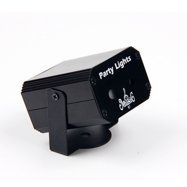 Sound-activated Red and Green Light Patterns Stage Projector for DJ Disco Show Party Club Dance Lighting