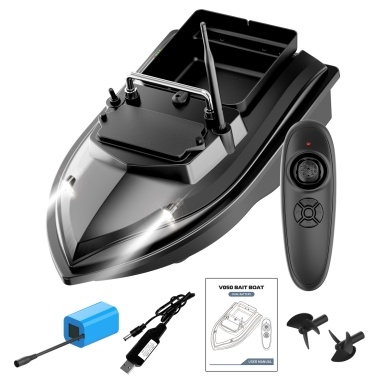 Fishing Bait Boat 500m Remote Control Bait Boat Dual Motor Fish Finder 2KG Loading 18000mAh Battery Support Automatic Cruise/Route Correction with Night Light Turn Signal