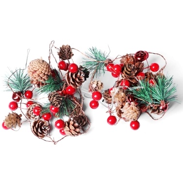 6.56ft Pine Cones Jingle Bell LEDs Christmas String Lights