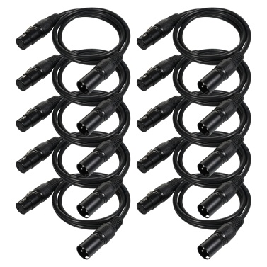 10pcs 1M/3.3ft DMX512 Signal Cable Canon Cable/Microphone Cable/Microphone Cable XLR Cable