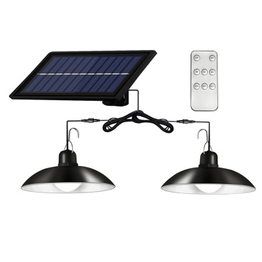 Solar Powered LEDs Ceiling Light Dimmable Shed Lights with Remote and Lighting Control with Timer Function