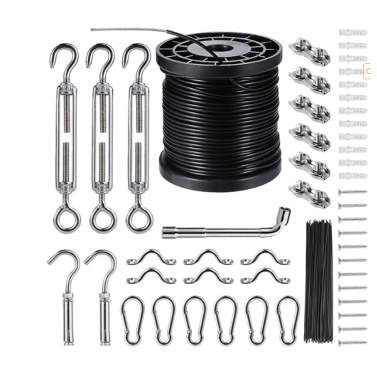 String Lights Hanging Kit Outdoor Light Guide Wire Globe String Lights Suspension Kit