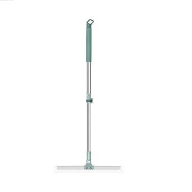 Floor Squeegee Scrubber with Telescopic Pole, Adjustable Handle Silicone Blade Water Broom for Floor Tile Marble