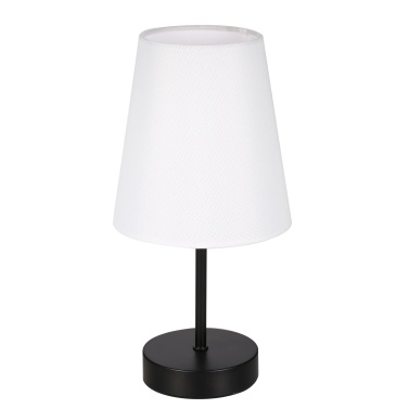Fabric Bedside Table Lamp with 3 Light Colors LED Bulb