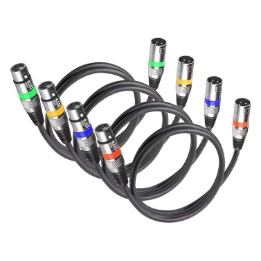 4PCS 1.2M XLR Cable Set Canon Male to Female Audio Output Input Cable KTV Audio Microphone XLR Microphone Cable