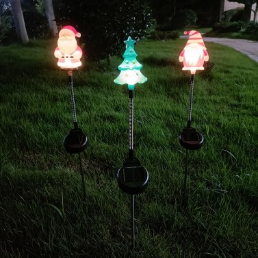 Solar-Powered Swinging Gound Lamp Christmas Holiday Decoration