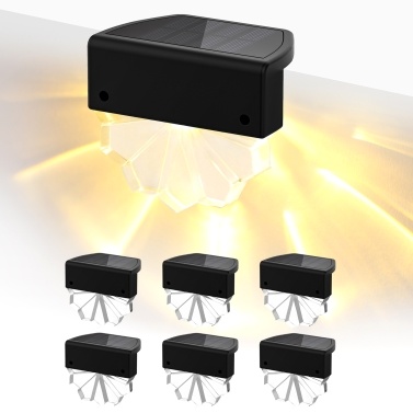 LTTENY 6 PACK Solar Ladder Light Set 120mah battery/pcs Monocrystalline Silicon Solar Panel