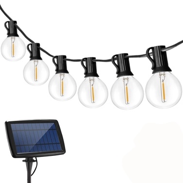 Solar Powered G40 String Lights Outdoor Hanging Lamp