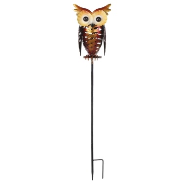 Tomshine Solar Powered Owl Lantern Lights Stake Lamp Metal Owl Decorative LED Garden Landscape Light for Walkway Pathway Yard Lawn