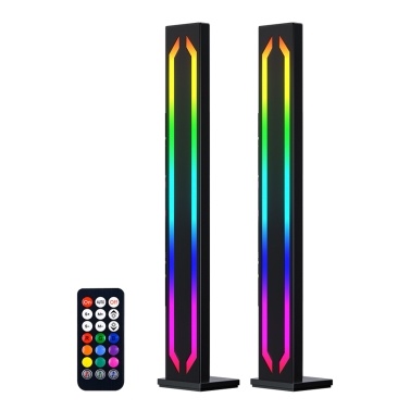 2pcs Music Pickup Light LED BT Ambient Light RGB Phantom Color Dazzle Color Sound Control Rhythm Lights