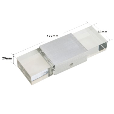 2W 85-265V AC Aluminium LED Wand Licht Double End Cristal-ähnliche Lampe modernen einfachen Stil innen Schlafzimmer Flur Küche Hotel für Decor-Beleuchtung