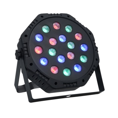 18 LEDs Par Lights RGB Color Mixing Stage Light Support DMX512 Sound Activated Auto-run Master-slave for Home Party KTV Disco DJ Show Club Bar