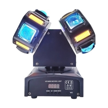 Moving Head Stage Lamp Infinitely Rotating Support DMX512 Signal/Master/Slave/Auto Demo/Sound Control Electronic Auto Positioning for DJ KTV Disco Party