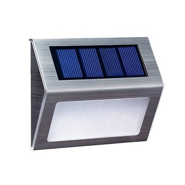 3 Leds Stainless Steel Solar Garden Light for Outdoor Stairs Paths Patio Solar Street Light