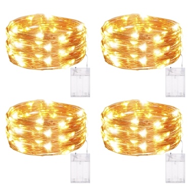 Tomshine 6m/19.69ft 60leds Copper Wire String Light Battery Operated Fairy Lights Landscape Lighting