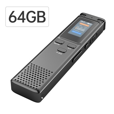 64GB Digital Voice Recorder Voice Activated Audio Recording Noise Reduction with Playback MP3 Music Player 288hrs Recording Files Device