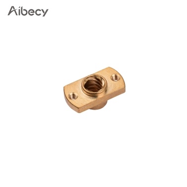 Aibecy 1pc T8 Screw Nut Brass T-Shape Nut 8mm Inner Diameter Compatible with CR-10/Ender Series 3D Printers(Gold , 1pcs)