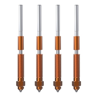 Creality ''Unicorn'' Quick-Swap Nozzle Kit Titanium Alloy Heat Break High-flow Printing Copper Alloy and   Hardened Steel Hotend Nozzle 4PCS  - 0.4mm*2,0.6mm*1,0.8mm*1