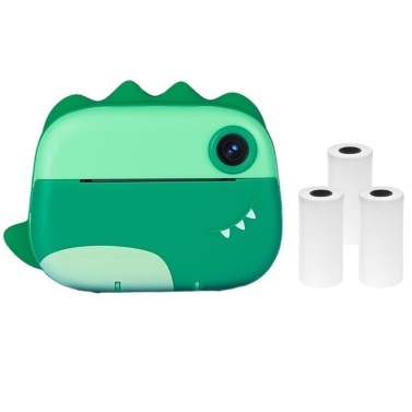Kids Camera Instant Thermal Printer 2.4 Inch Screen Dual Camera Support Timer Shooting 1080P Video Recording Thermal Inkless Printing with 3 Rolls White Print Paper