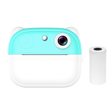 Kids Camera Instant Thermal Printer 2.0 Inch Screen Photo Printer 48MP Rear Camera Support Timer Shooting Video Recording Thermal Inkless Printing with 1 White Print Paper