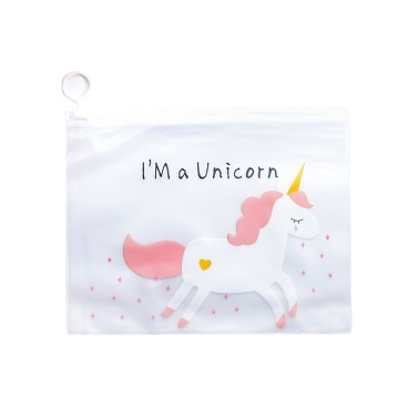 Cartoon PVC Transparent Pencil Case Document Bag