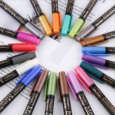 Multicolor 3700 Model Hardhead Marking Pen DIY Photo Album Black Card Pen Metallic Doodle Pen