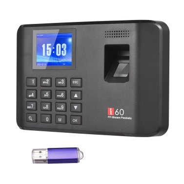 2.4 Inch LCD Screen Intelligent Biometric Fingerprint Password Attendance Machine with U Disk