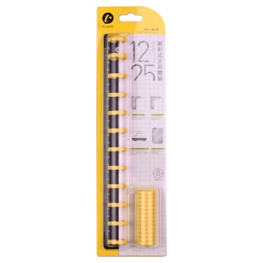 KW-trio Disc Binding Ring 20mm Ring Diameter 8-Holes Ruler Fixture Accessories DIY T Mushroom Hole Loose Leaf A5 Notebook Notepad Binder for Travel Office Home School Students
