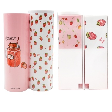 NBX Multi-functional Pencil Case Cute Cartoon Large Capacity Pen Holder Magnetic Close with Mirror Solar Energy Calculator Dry Erase Marker Stationery Storage Box for Office School Teen Boys Girls Students