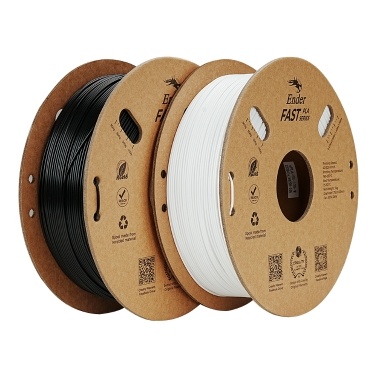 Creality Ender Fast PLA Filament 1.75mm High Success Rate Spool Dimensional Accuracy +/-0.03mm 2 Roll - Black+White
