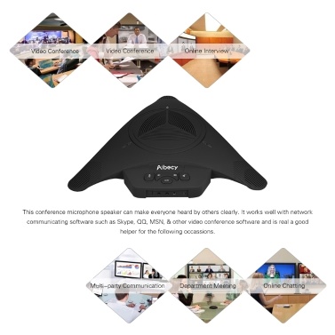Aibecy MST-X1S USB Videokonferenz Mikrofon Freisprecheinrichtung 6m 360 ° Audio Pickup für Computer Handy Unterstützung Skype MSN QQ