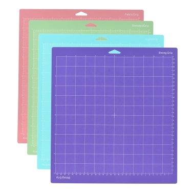 4PCS 12*12 Inch Replacement Cutting Mat Adhesive Non-Slip Gridded Cutting Mats Compatible with Silhouette Cameo Cricut Cutting Machine Explore Plotter Machine