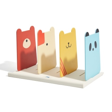 Desktop Book Oganizer 4 Sections with 7 Adjustable Positions File Sorter Vertical Desk Shelf Envelope Document Folder Mail Filling Storage for Desk Home Office Waiting Rooms