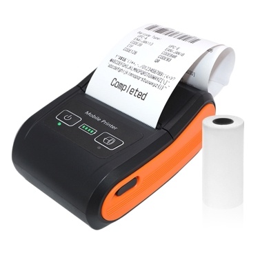 Portable Receipt Printer 58mm Mini Thermal Printing with 2 Inch Thermal Paper Roll Compatible with Android/iOS/Windows System for Small Business Restaurant Retail Store