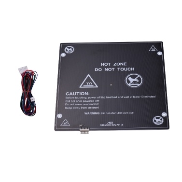 Aibecy 24V Aluminum Heated Bed 300*300*3mm Hotbed Plate Heatbed Platform with Wire Cable Compatible with Anet E16/A8 Plus 3D Printer