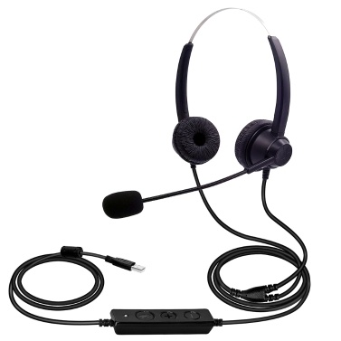 H360D USB Wired Computer Headset with Microphone Universal Office Call Center Headphone