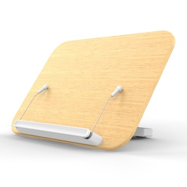 Desktop Book Stand for Reading with Wooden Panel and Rolling Ball Page Clips