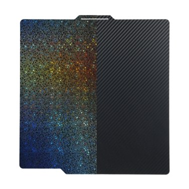 PET+PEY Build Plate Sheet 257x257mm Spring Steel Plate Double-Sided Smooth with Starry Sky Pattern Compatible with Bambu Lab X1/X1C/P1P/P1S/A1 3D Printer Stable Molding and Easy   Demolding