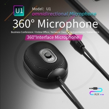 Conference Computer Microphone Omnidirectional Condenser Desktop Pick Up Wired Microphone