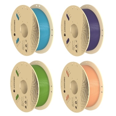 Anycubic PLA Filament 1.75mm Kobra 3 3D Printer Filament Pantone Color with RFID Function Eco-friendly Printing Spool   Dimensional Accuracy +/- 0.02mm (4 Colors -  Peach Fuzz/ Interstellar Violet/ Tr
