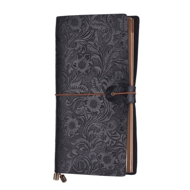 Antique Embossed Travel Journal Notebook Diary Leather Bound Refillable Daily Notepad Lined Blank Grid Paper
