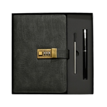 Vintage A5 Notebook PU Covered Diary with 3-digit Lock Notepad