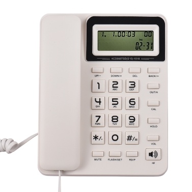 Desktop Corded Landline Phone Fixed Telephone with LCD Display