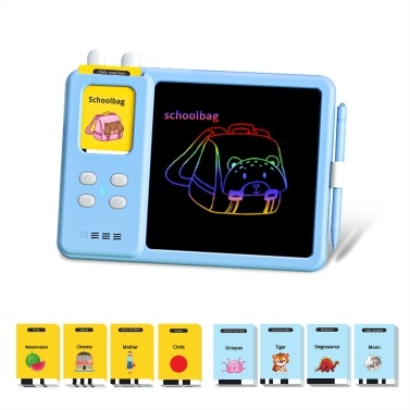 Talking Flash Cards Writing Tablet 2 in 1 Educational Child LCD Drawing Board with 224 Sight Words