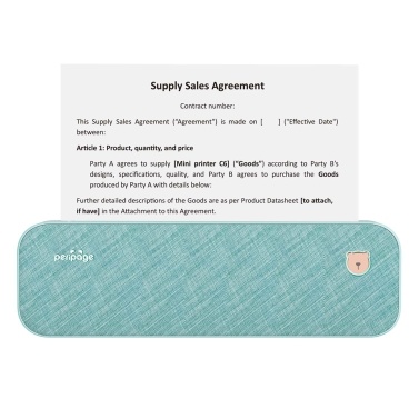 PeriPage A4 Paper Printer Direct Thermal Transfer Wirless Printer