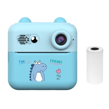 1080P Instant Print Camera Portable Mini Photo Printer for Children with 1200W Camera 2.4'' Screen with 1 Print Paper Roll