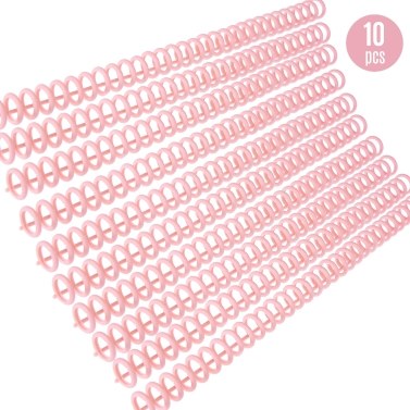 KW-trio 10pcs Plastic 30-Hole Loose Leaf Binders Ring Binding Spines Combs